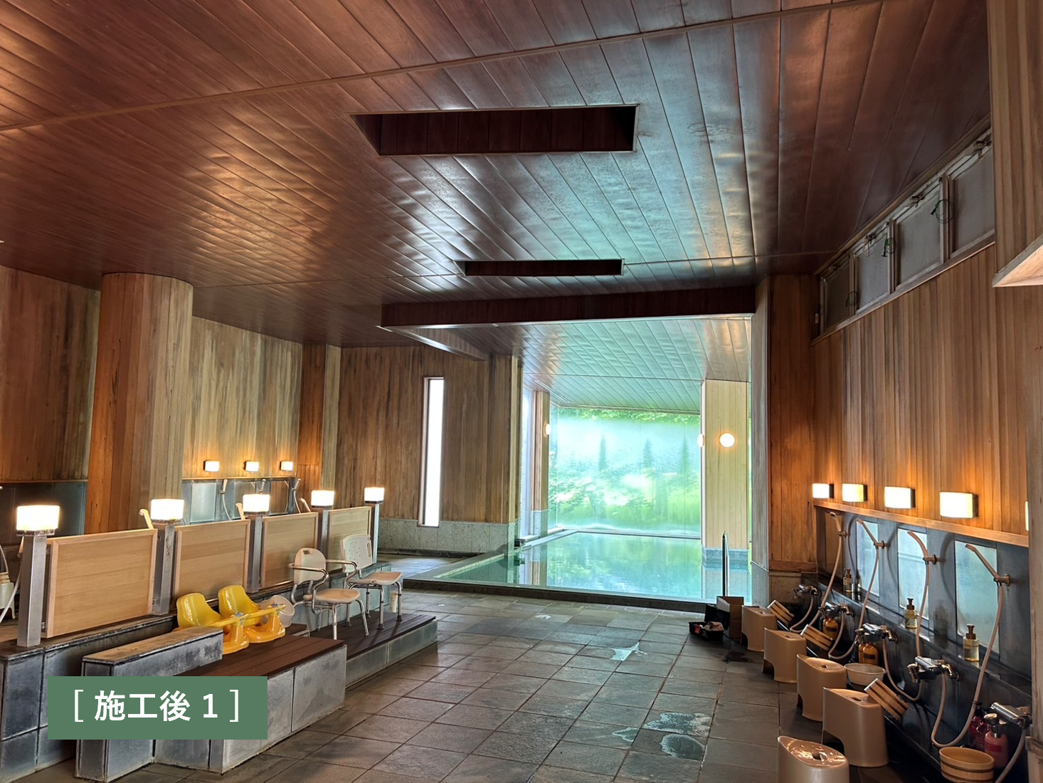 青森市温泉旅館浴室・露天風呂改修工事