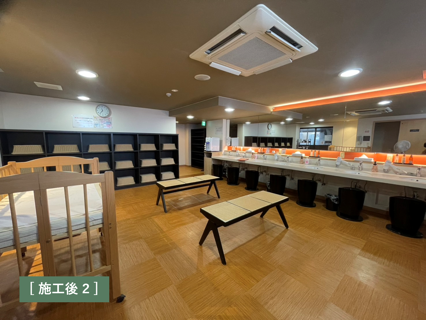 田沢湖リゾートホテル脱衣所改装